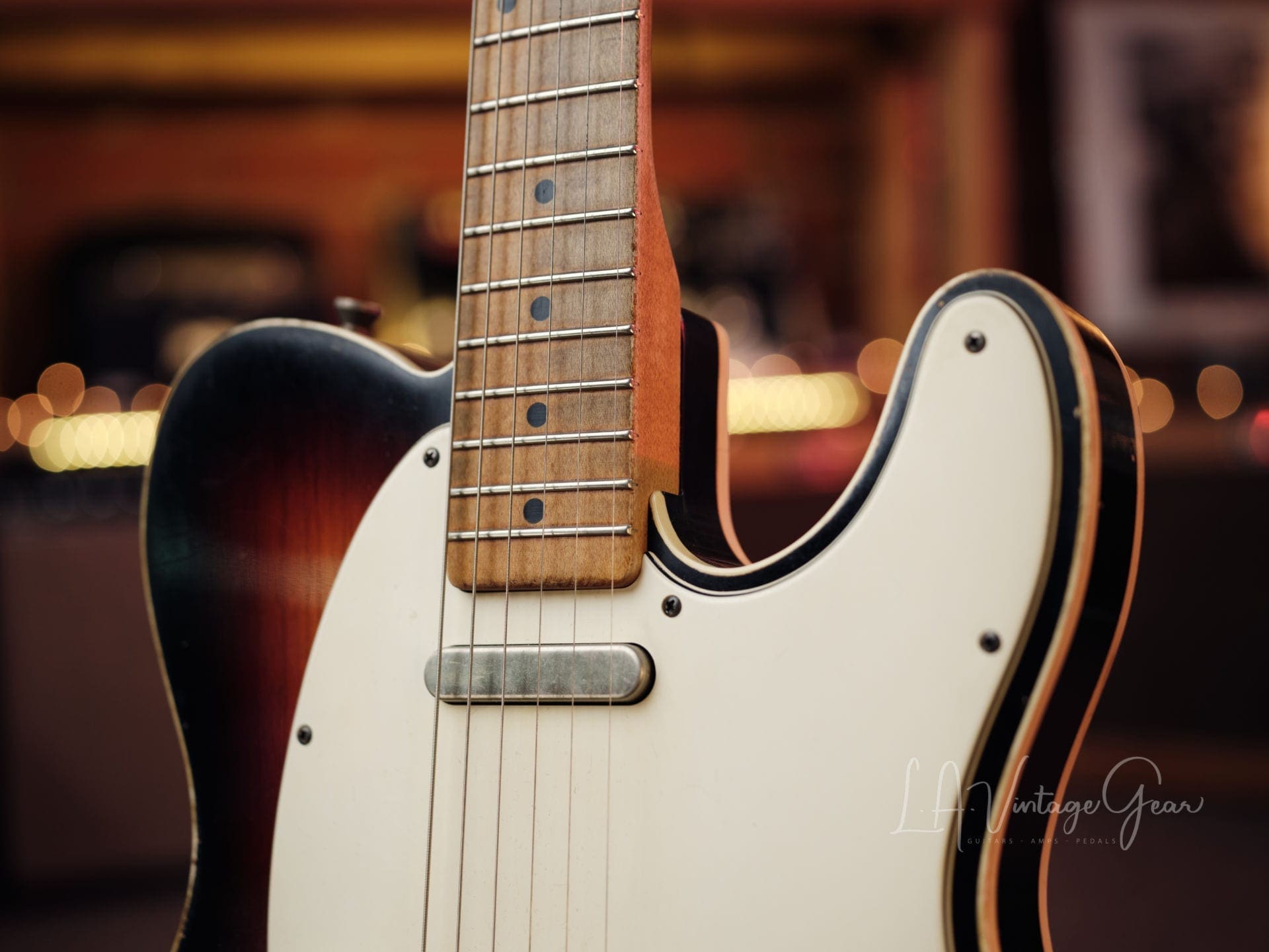 Danocaster Double Bound Single Cut Electric Guitar with Maple Neck - Sunburst Finish! - Image 5