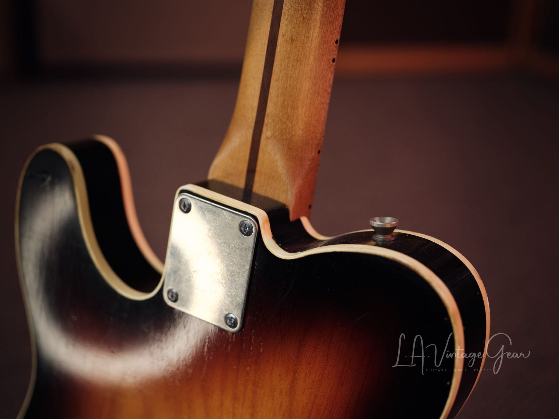 Danocaster Double Bound Single Cut Electric Guitar with Maple Neck - Sunburst Finish! - Image 11