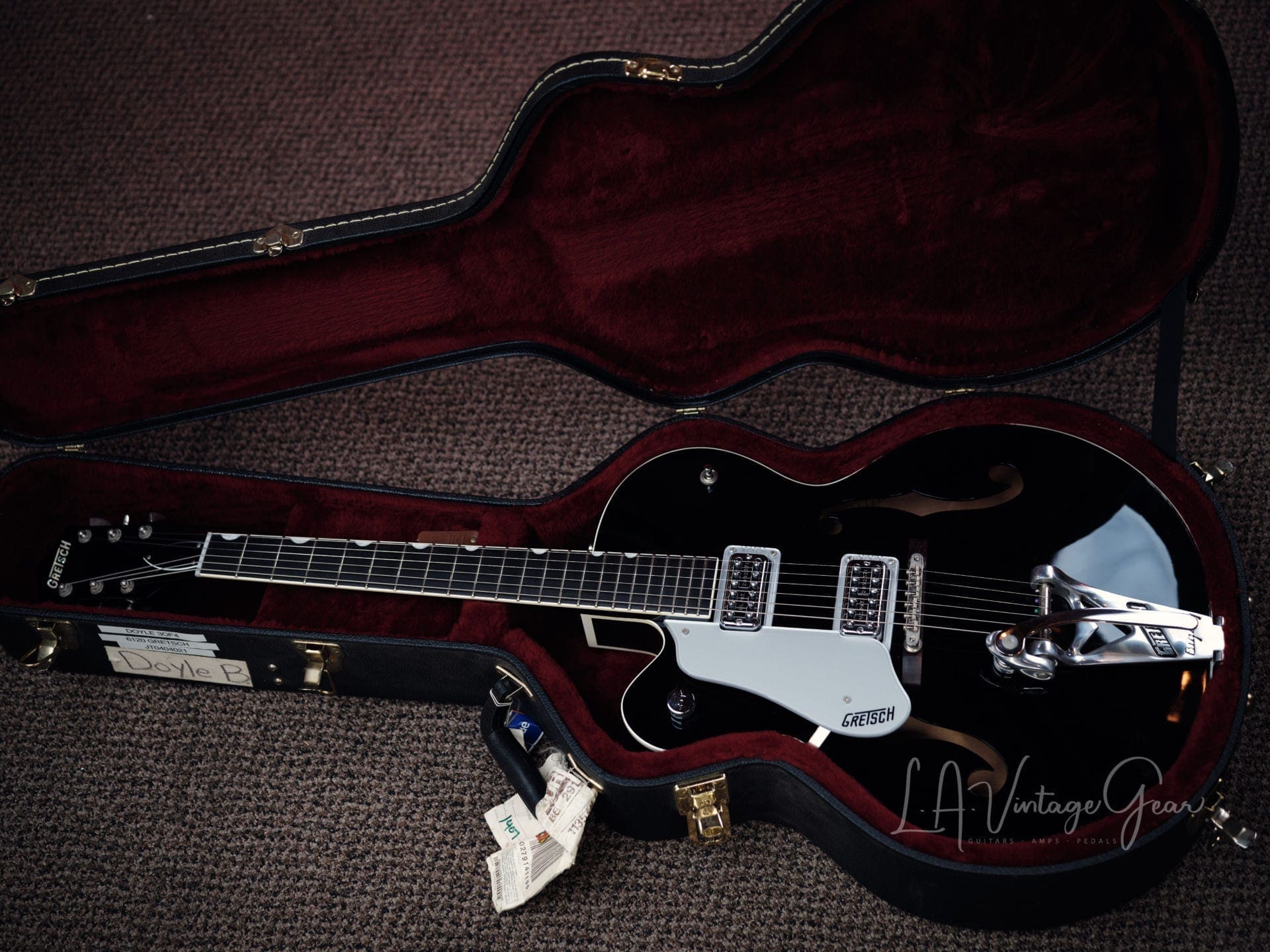 Gretsch 6120 Electric Guitar - Jet Black Finish Owned & Signed by Doyle Bramhall II - Image 19