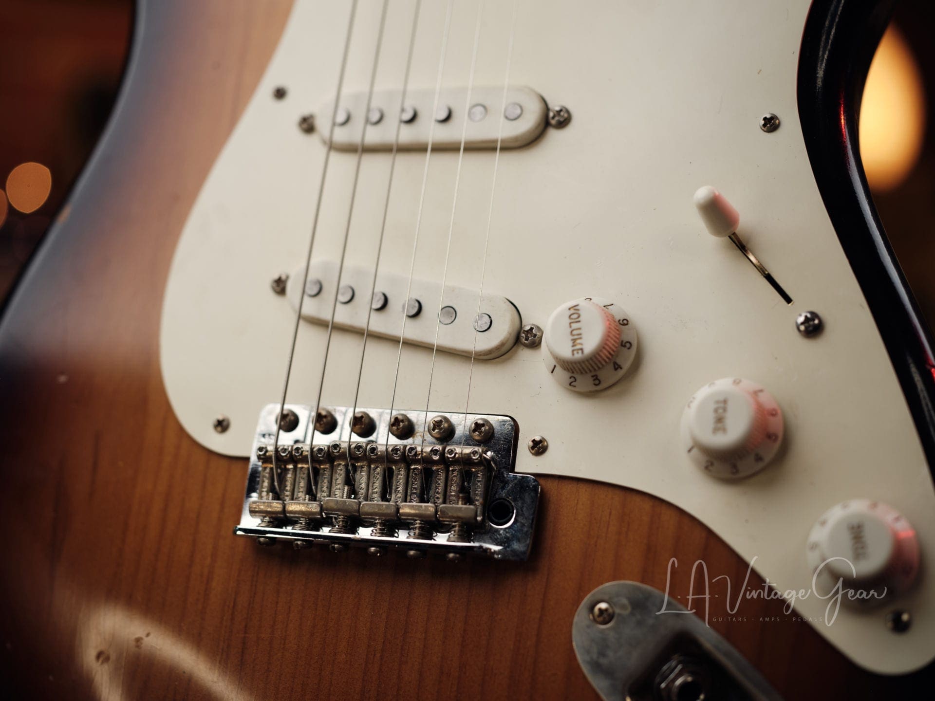 K-Line Springfield S-Style Electric Guitar - 2Tone Sunburst & Roasted Pine Body - Great Gtr . - Image 5