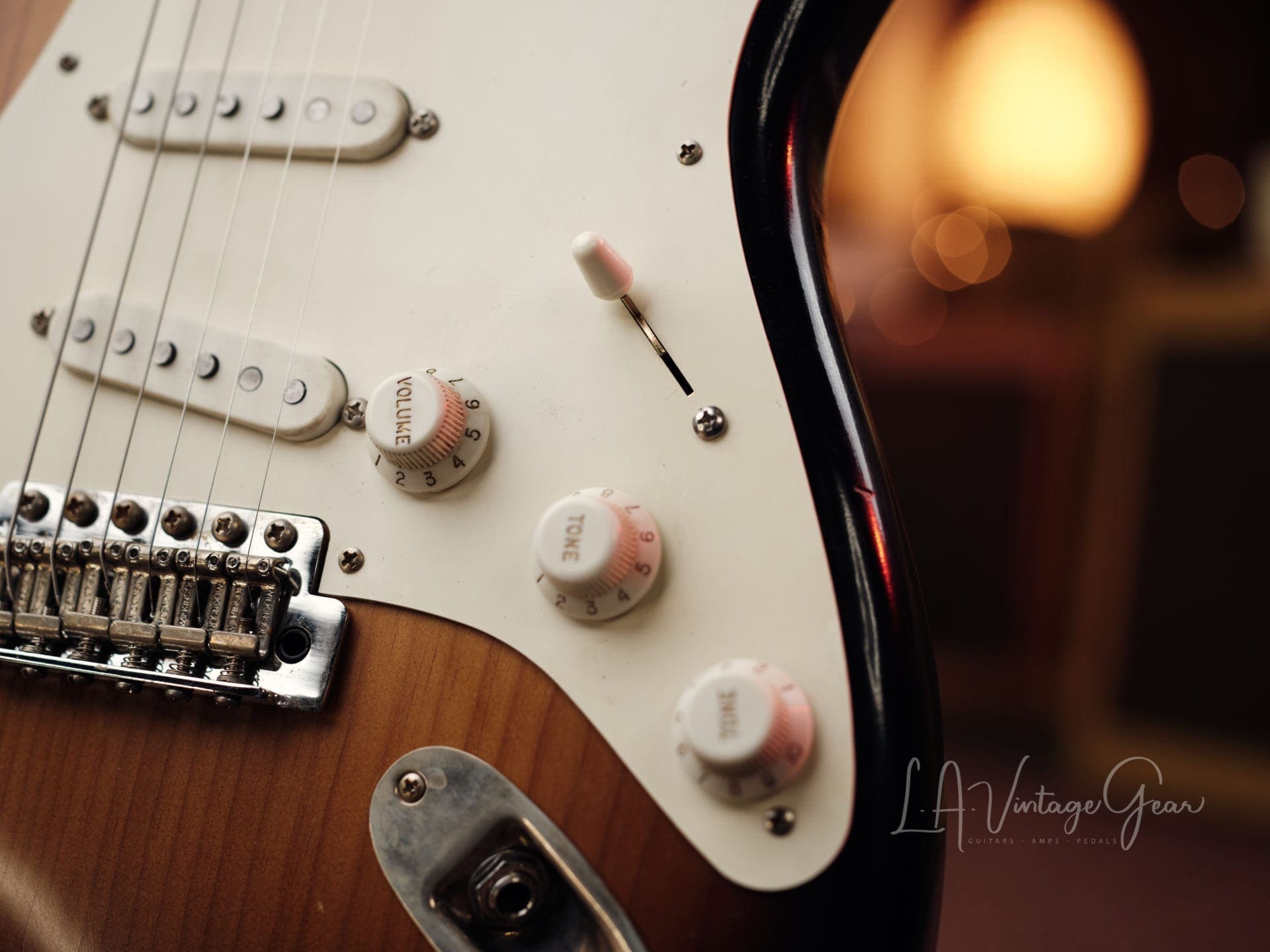 K-Line Springfield S-Style Electric Guitar - 2Tone Sunburst & Roasted Pine Body - Great Gtr . - Image 7