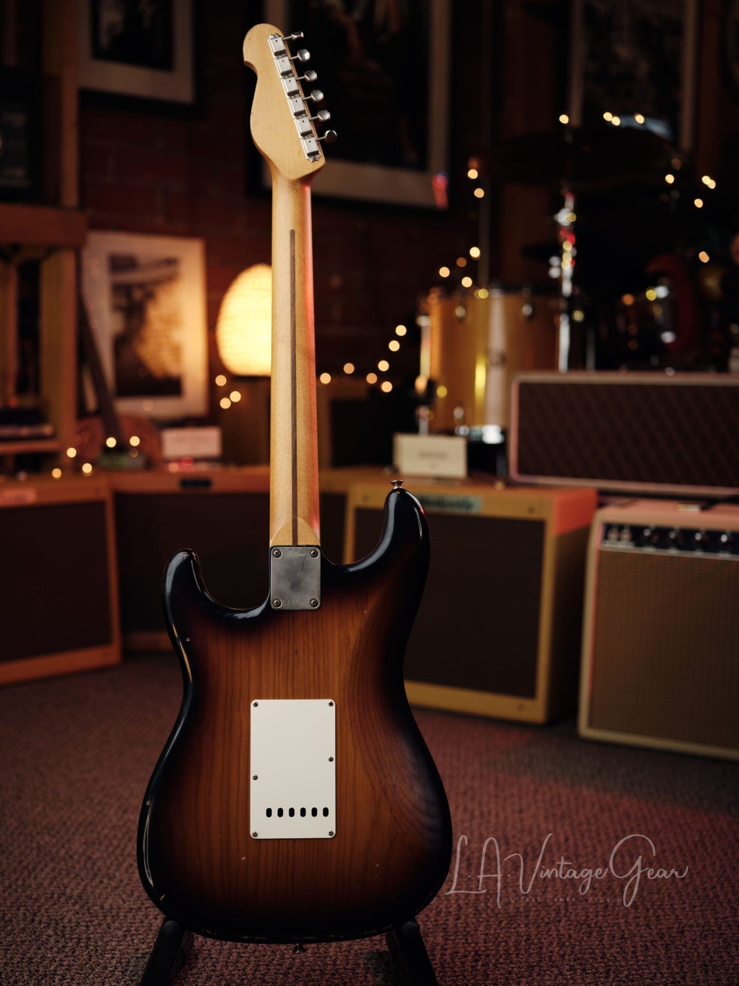 K-Line Springfield S-Style Electric Guitar - 2Tone Sunburst & Roasted Pine Body - Great Gtr . - Image 8