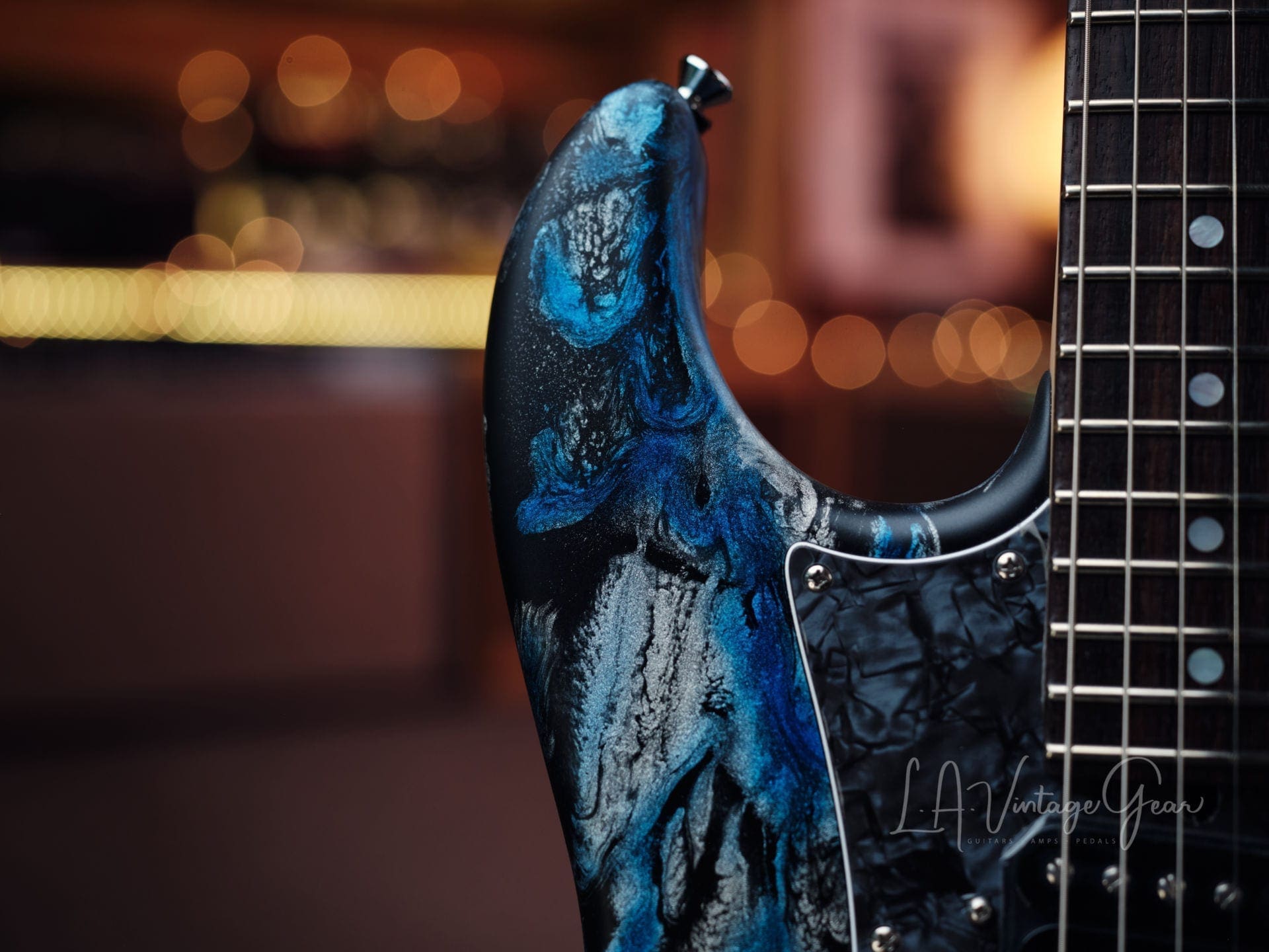 Tyler ' Black & Blue Shmear' S-Style Electric Guitar in HSH Pup Configuration - Brand New! - Image 6