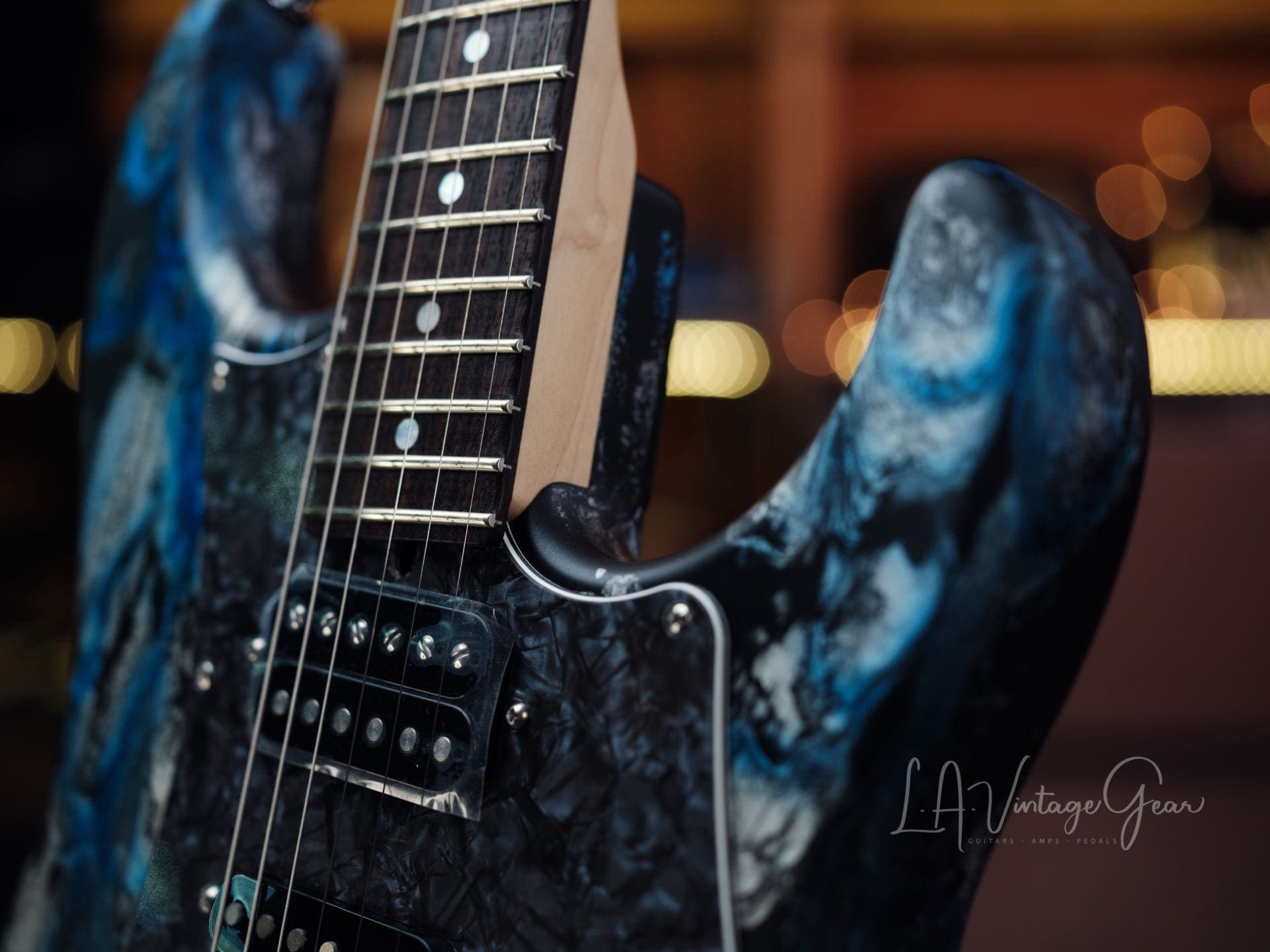 Tyler ' Black & Blue Shmear' S-Style Electric Guitar in HSH Pup Configuration - Brand New! - Image 10