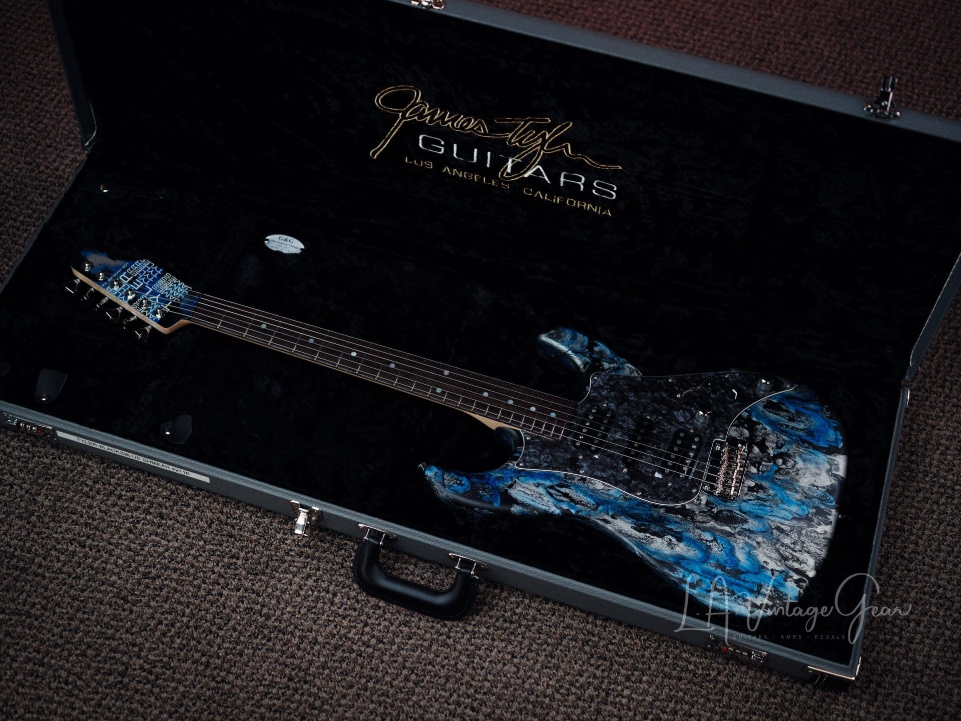 Tyler ' Black & Blue Shmear' S-Style Electric Guitar in HSH Pup Configuration - Brand New! - Image 18