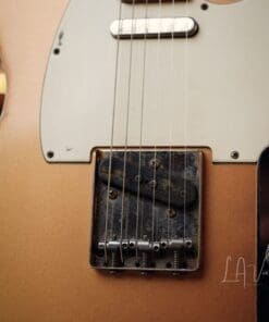 Danocaster Double Bound Single Cut Electric Guitar - in a Faded Out Candy Apple Finish! - Image 4