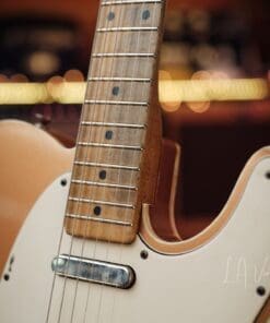 Danocaster Double Bound Single Cut Electric Guitar - in a Faded Out Candy Apple Finish! - Image 5