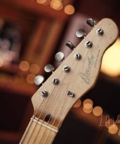 Danocaster Double Bound Single Cut Electric Guitar - in a Faded Out Candy Apple Finish! - Image 9