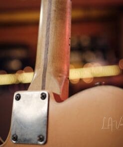 Danocaster Double Bound Single Cut Electric Guitar - in a Faded Out Candy Apple Finish! - Image 11