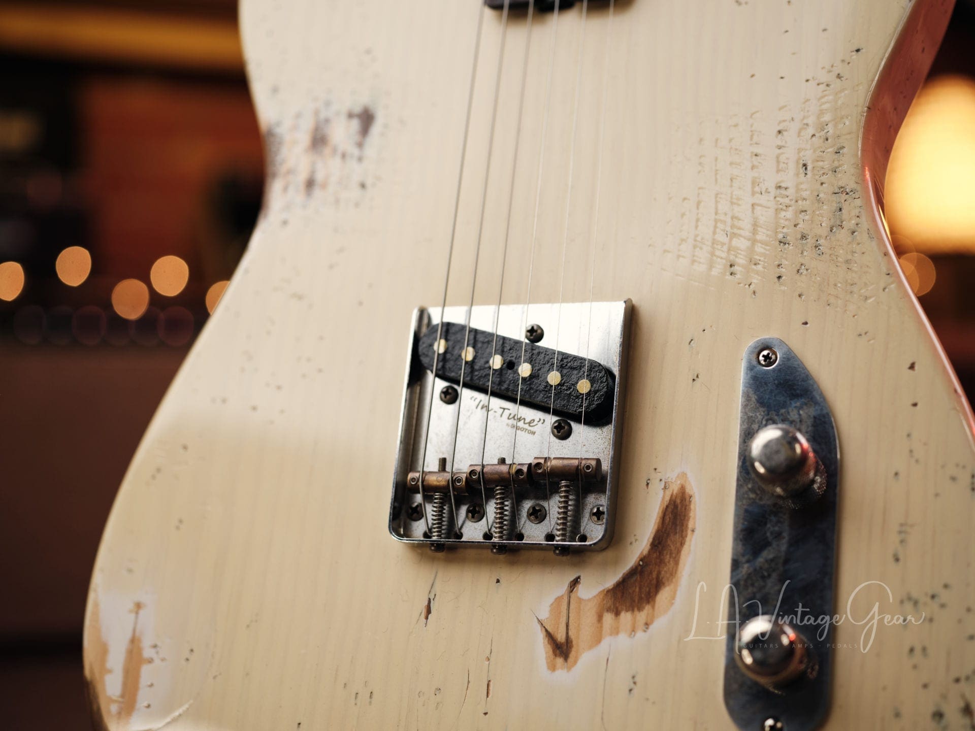 Shabat 'Lion' T-Style Electric Guitar - Vintage White Finish - Pine Body and Lollar J Street Pickups! - Image 5