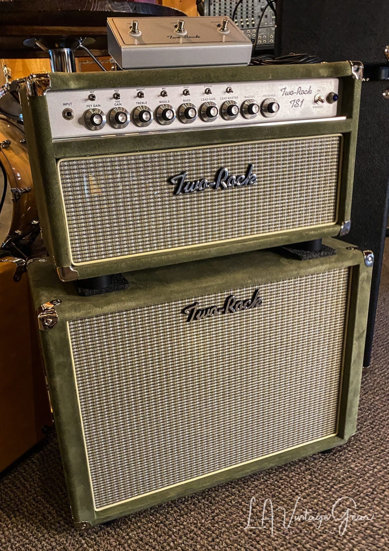 (Pre-Order) Two Rock TS1 40W Head & Matching 1 x 12 Cab - Olive Green Suede Finish