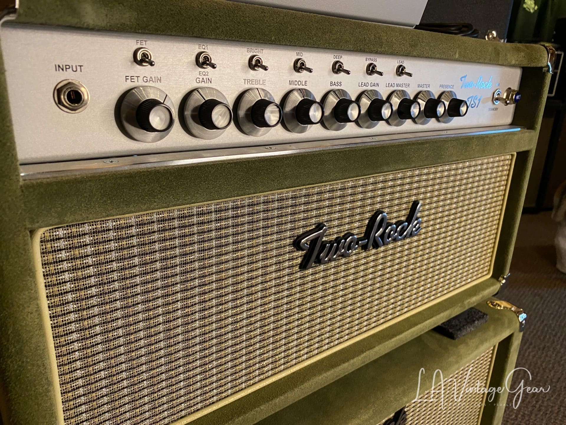(Pre-Order) Two Rock TS1 40W Head & Matching 1 x 12 Cab - Olive Green Suede Finish - Image 4