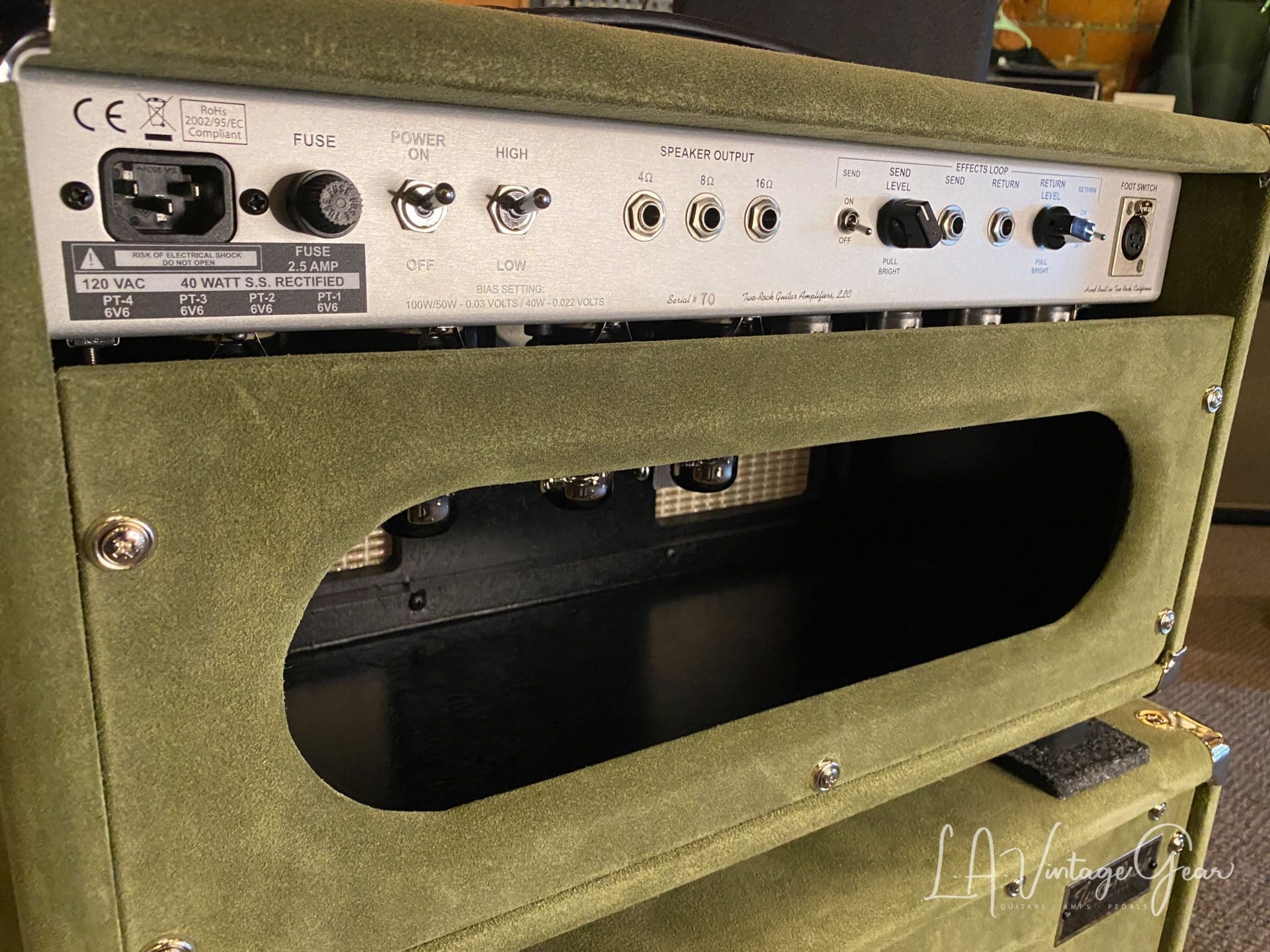 (Pre-Order) Two Rock TS1 40W Head & Matching 1 x 12 Cab - Olive Green Suede Finish - Image 9