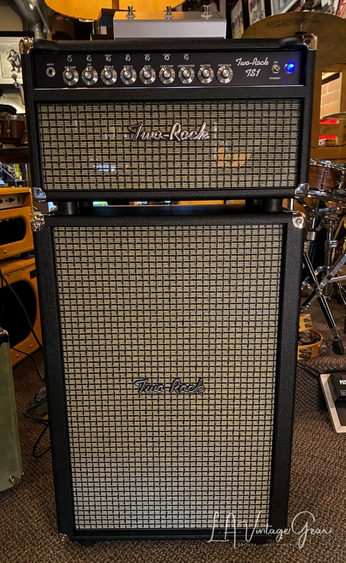 (Pre-Order) Two Rock TS1 100W Head & Matching 2 x 12 Cab - Checkered Grill Cloth & Black Bronco Tolex Finish