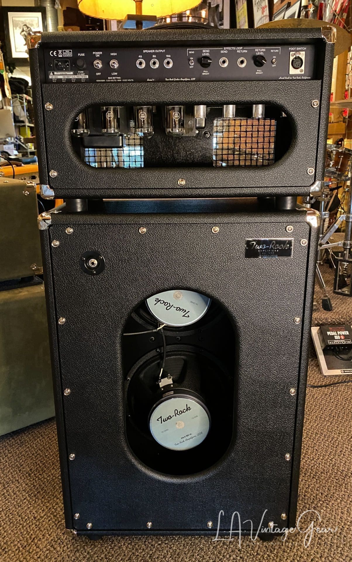 (Pre-Order) Two Rock TS1 100W Head & Matching 2 x 12 Cab - Checkered Grill Cloth & Black Bronco Tolex Finish - Image 7