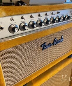 (Pre-Order) Two Rock Classic Reverb Signature 100W Guitar Amp Head & 2x12 Vertical Cab - Gold Suede & Cane Grill - Image 3