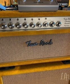 (Pre-Order) Two Rock Classic Reverb Signature 100W Guitar Amp Head & 2x12 Vertical Cab - Gold Suede & Cane Grill - Image 4