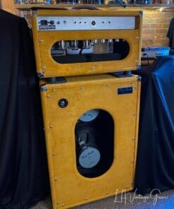 (Pre-Order) Two Rock Classic Reverb Signature 100W Guitar Amp Head & 2x12 Vertical Cab - Gold Suede & Cane Grill - Image 9