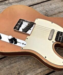 Danocaster Single Cut Double Bound Electric Guitar RW Neck - Faded Car Finish - Image 4