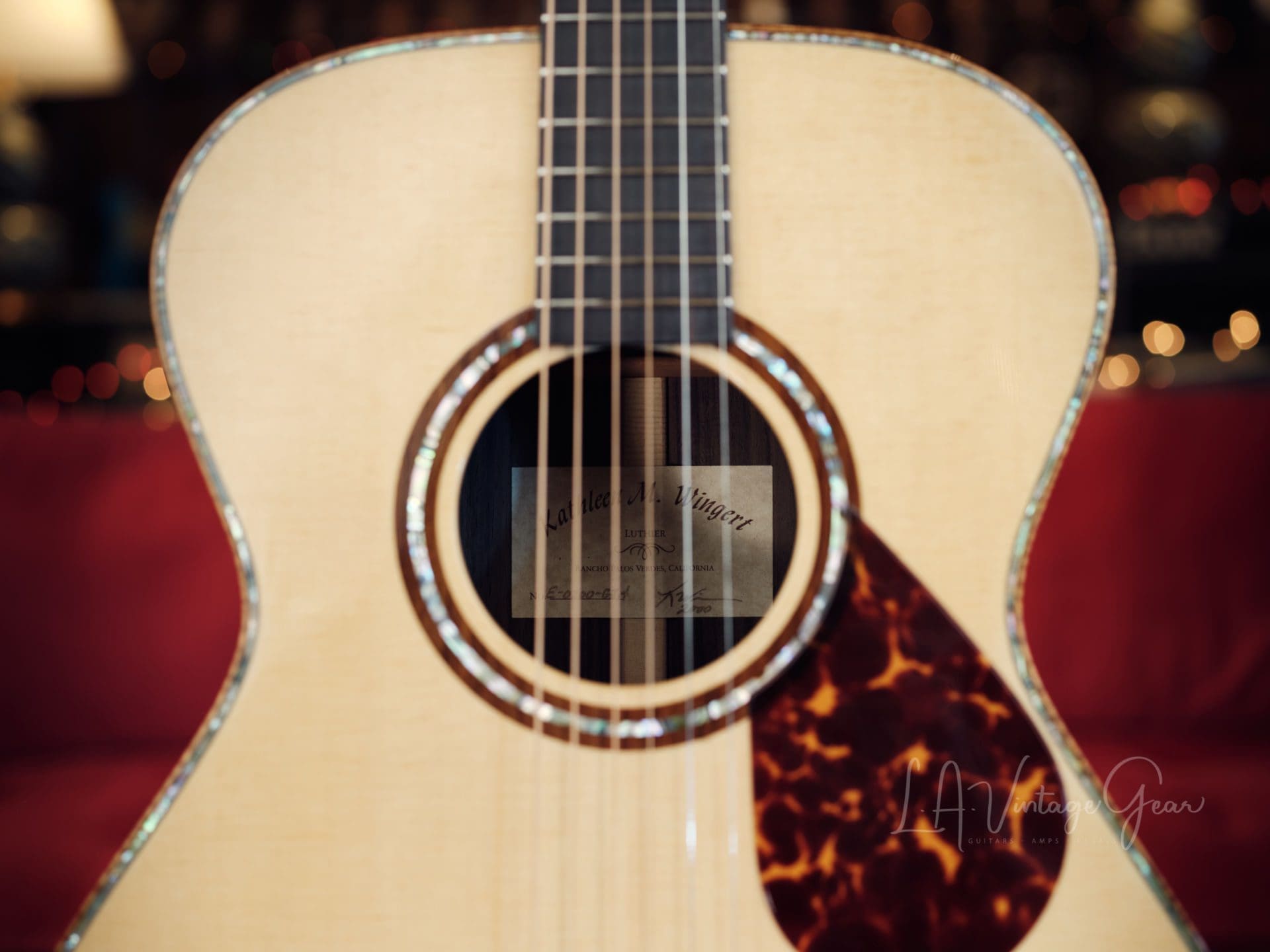 Kathy Wingert Model-E Grand Concert Acoustic Guitar (2000) - Beautifully Handcrafted! Owners Guitar - Image 4