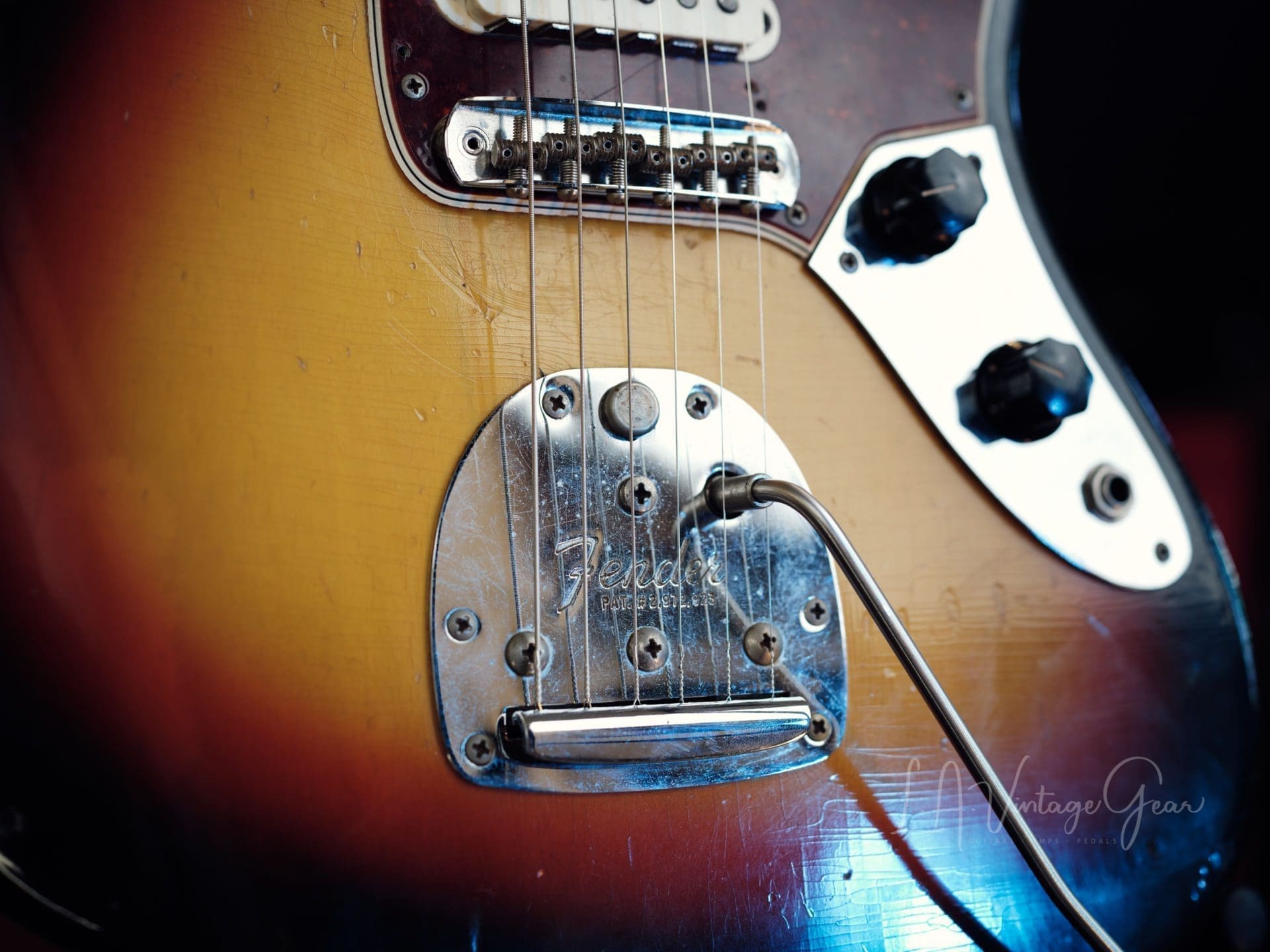 Fender 1966 Jaguar Electric Guitar - Sunburst Finish - All Original! - Image 7