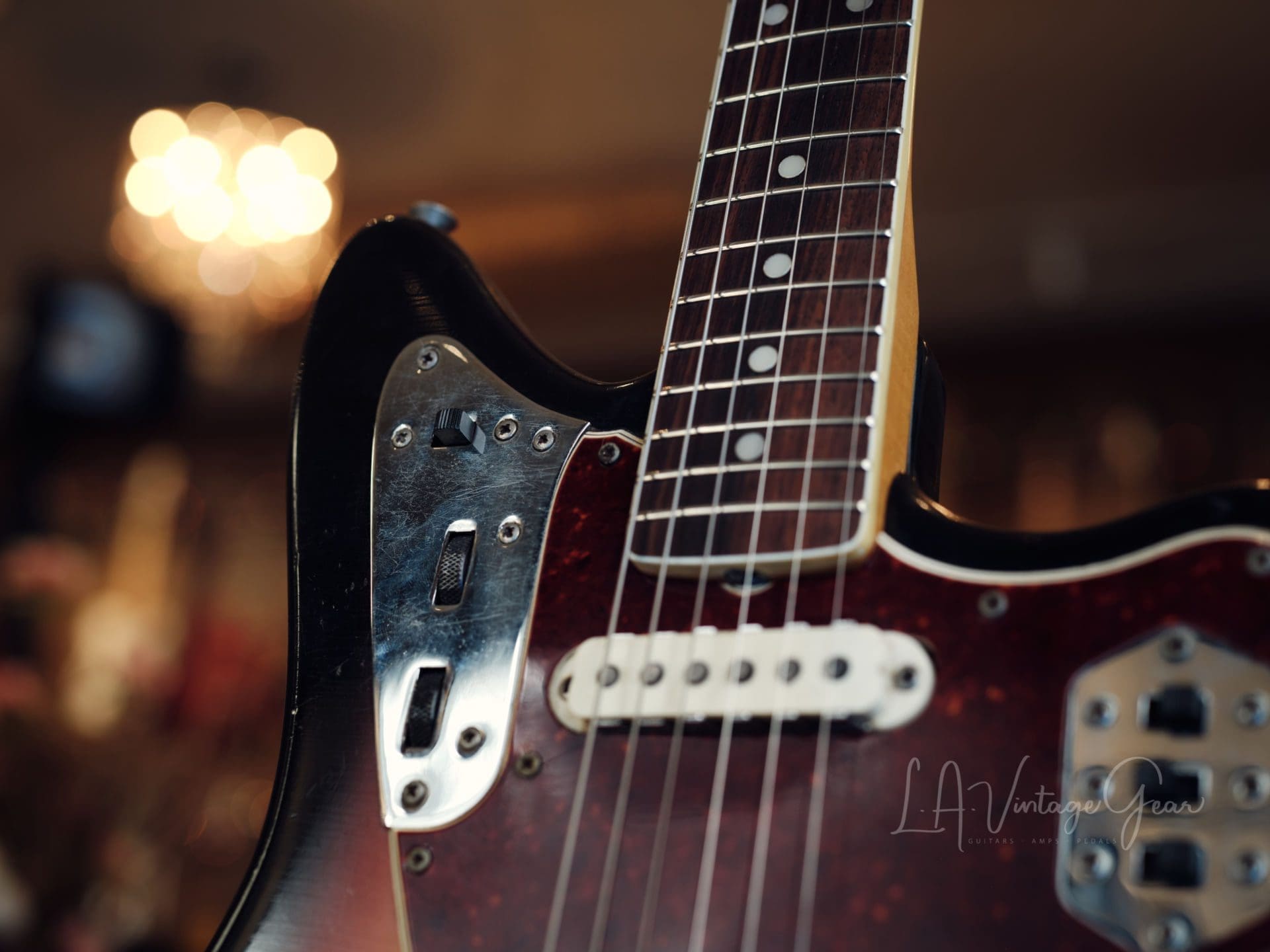 Fender 1966 Jaguar Electric Guitar - Sunburst Finish - All Original! - Image 5