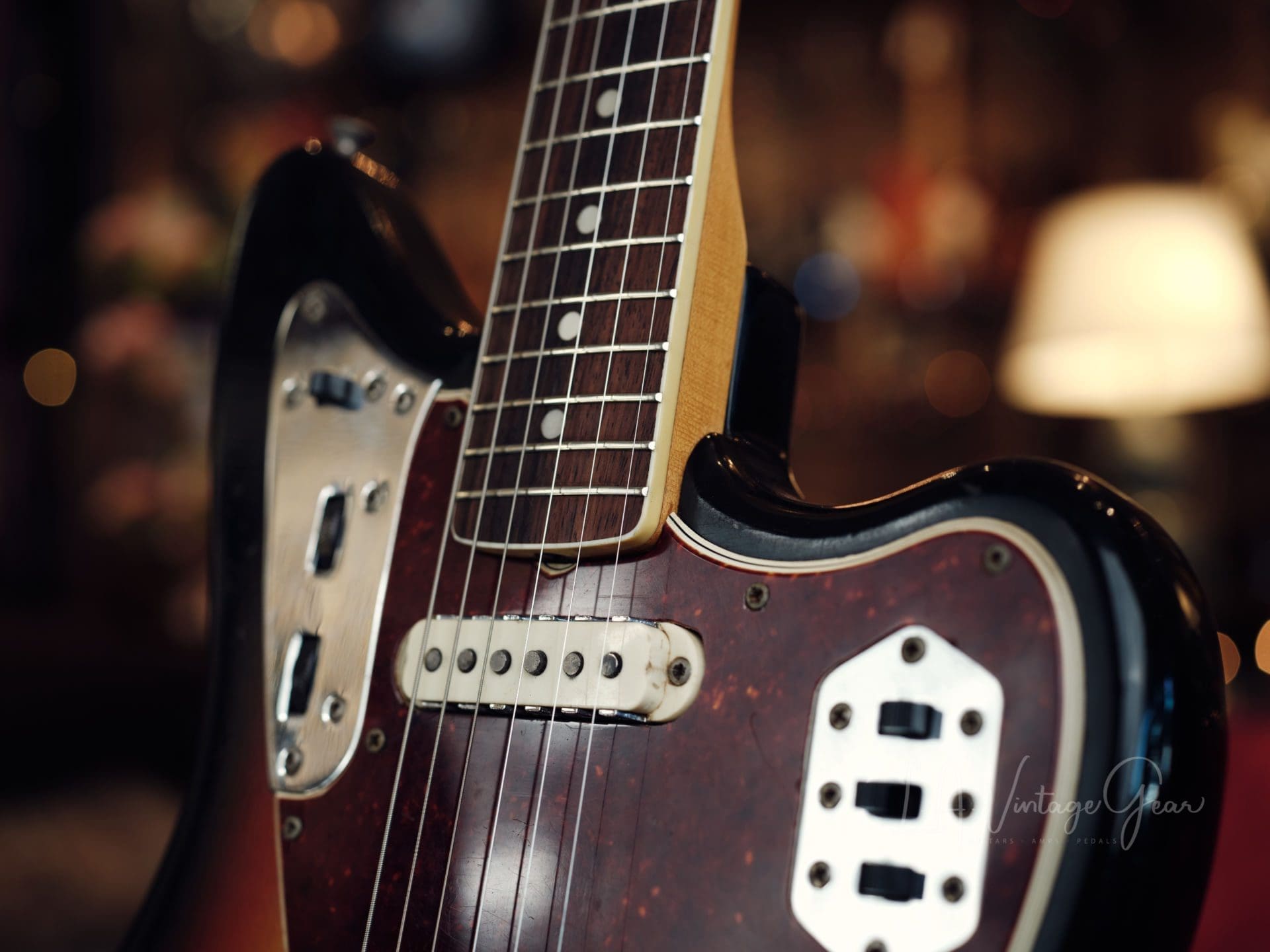 Fender 1966 Jaguar Electric Guitar - Sunburst Finish - All Original! - Image 6