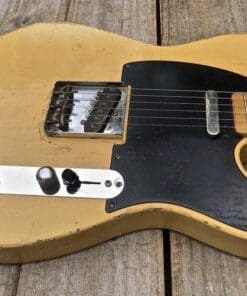 Danocaster Single Cut Butterscotch  Blackguard Electric Guitar - One Piece Ash Body & Budz A3 Pickups! - Image 2