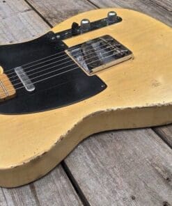 Danocaster Single Cut Butterscotch  Blackguard Electric Guitar - One Piece Ash Body & Budz A3 Pickups! - Image 3