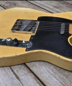 Danocaster Single Cut Butterscotch  Blackguard Electric Guitar - One Piece Ash Body & Budz A3 Pickups! - Image 4
