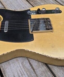 Danocaster Single Cut Butterscotch  Blackguard Electric Guitar - One Piece Ash Body & Budz A3 Pickups! - Image 5