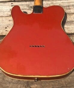 Danocaster Single Cut Double Bound T-Style Electric Guitar in Faded Candy Apple Red - With Foilbucker Neck Pickup! - Image 7