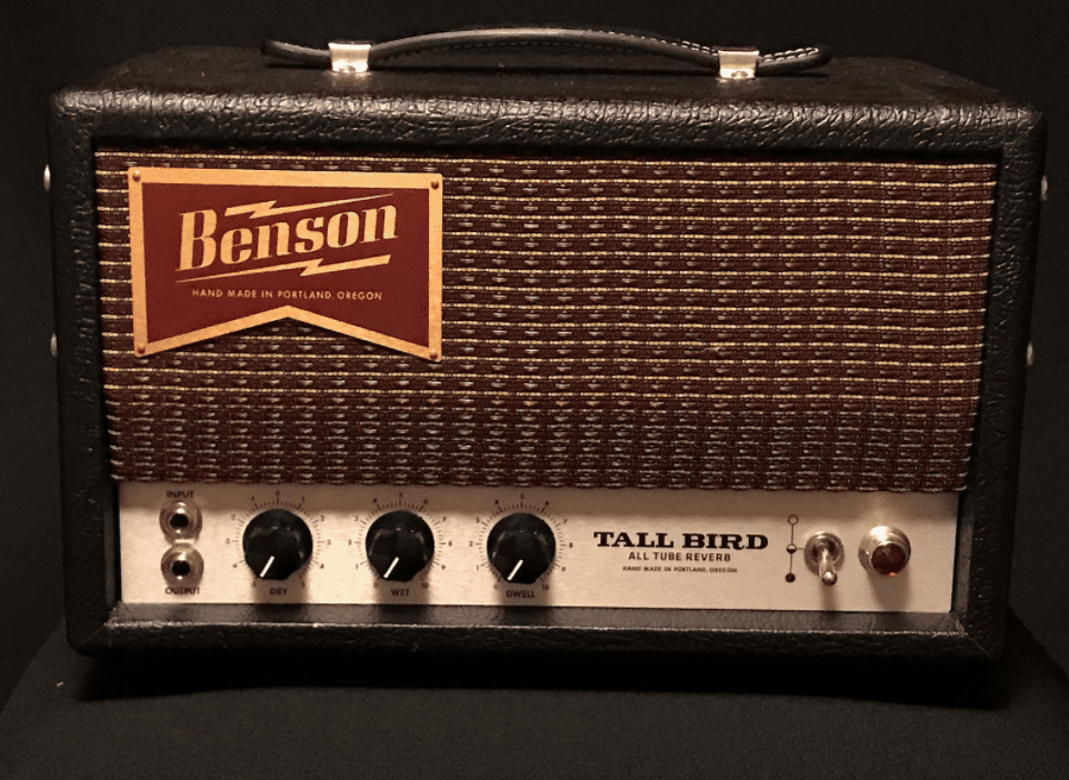 Benson Tall Bird Tube Reverb Tank - Black Tolex & Ox Blood Grill Cloth