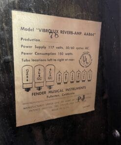 Fender 1966 Vintage Blackface Vibrolux Guitar Amplifier - with Jensen Speakers! - Image 15
