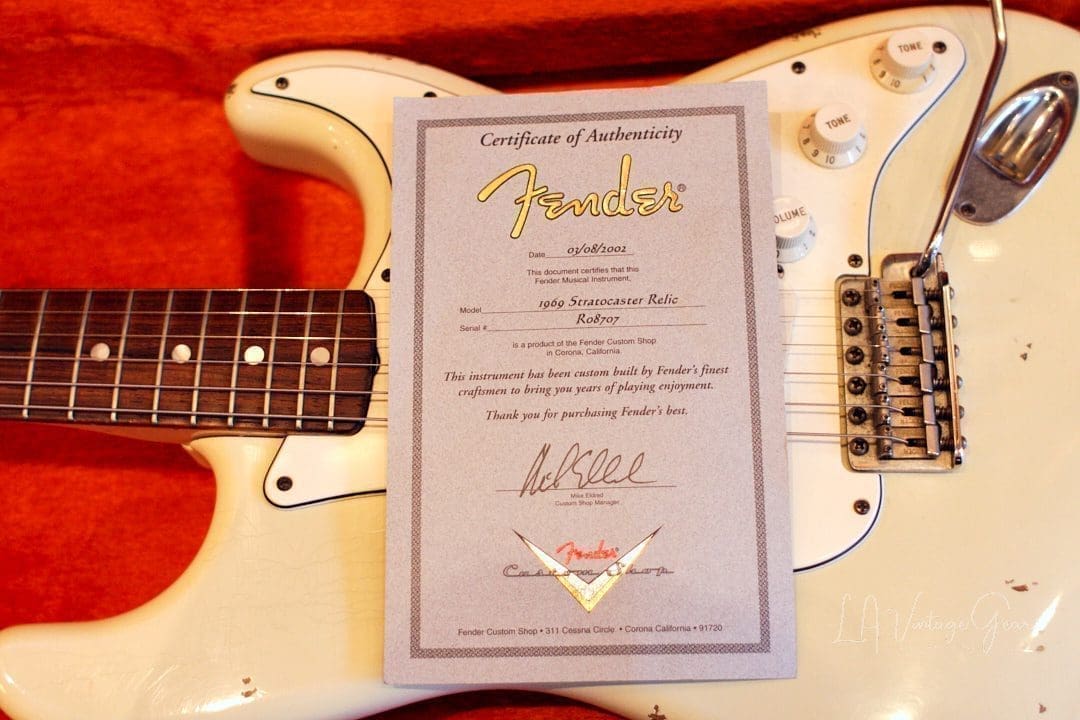 Fender Custom Shop '69 Relic'd Stratocaster 02' - Vintage White Finish & Abigail Pickups - She Rocks - Image 20