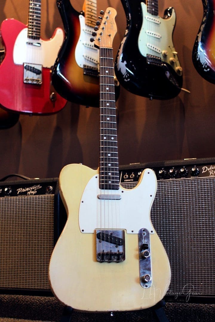 Danocaster Single Cut Blonde Whiteguard Electric Guitar with RW