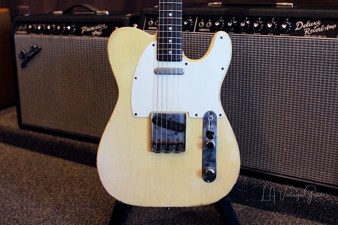 Danocaster Single Cut Blonde Whiteguard Electric Guitar with RW