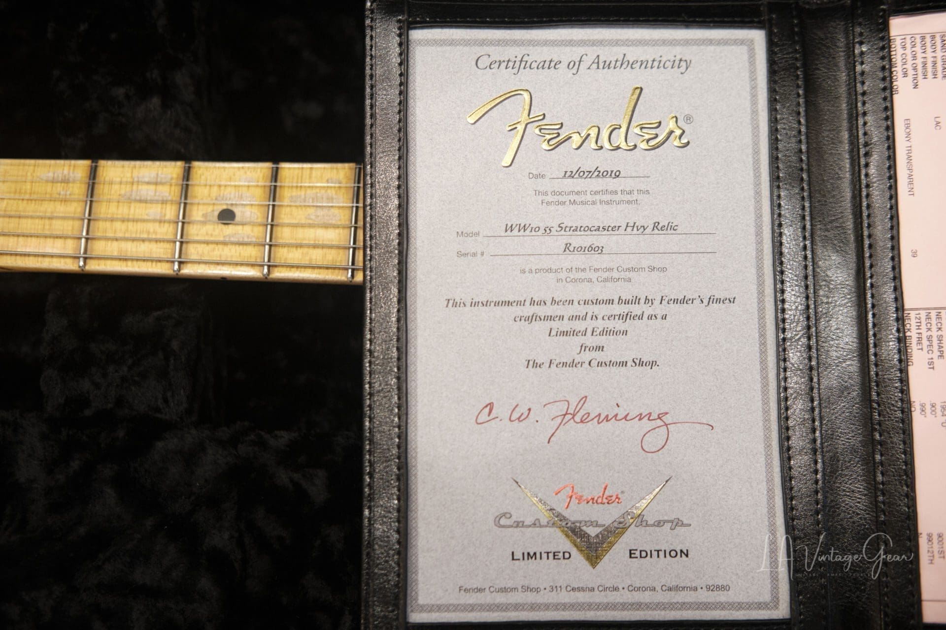 Fender Custom Shop Wildwood 10 Heavy Relic '56 Stratocaster 2019-with COA & Case Candy! - Image 25