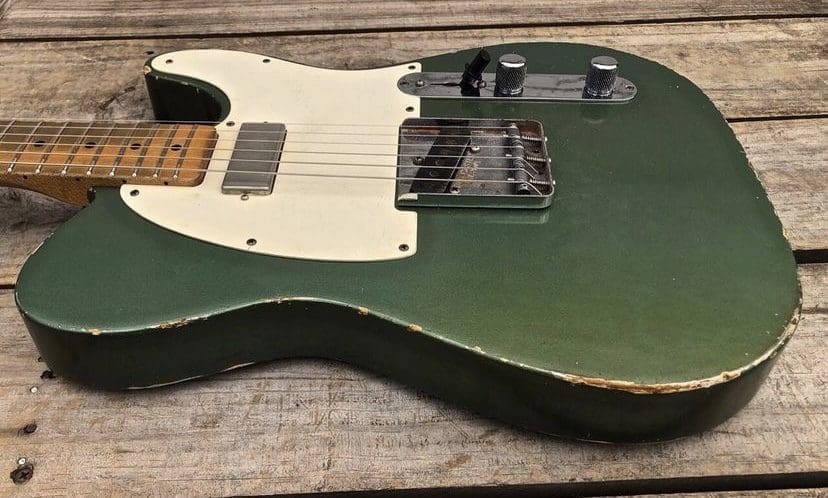 Danocaster Single Cut Electric Guitar - Sherwood Green Finish with Lollar & Arcane Pups! - Image 2