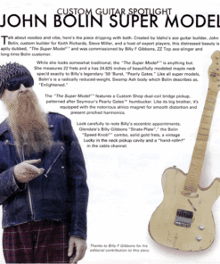 John Bolin Custom 'Super Model' T-Style Relic'd Electric Guitar (2021) - Natural Finish with Don Mare Pickups! - Image 2