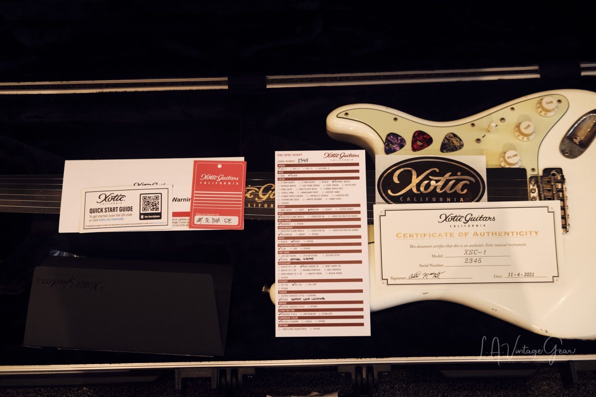 Xotic XSC1 S-Style Electric Guitar - Olympic White Finish #2345 - Image 16