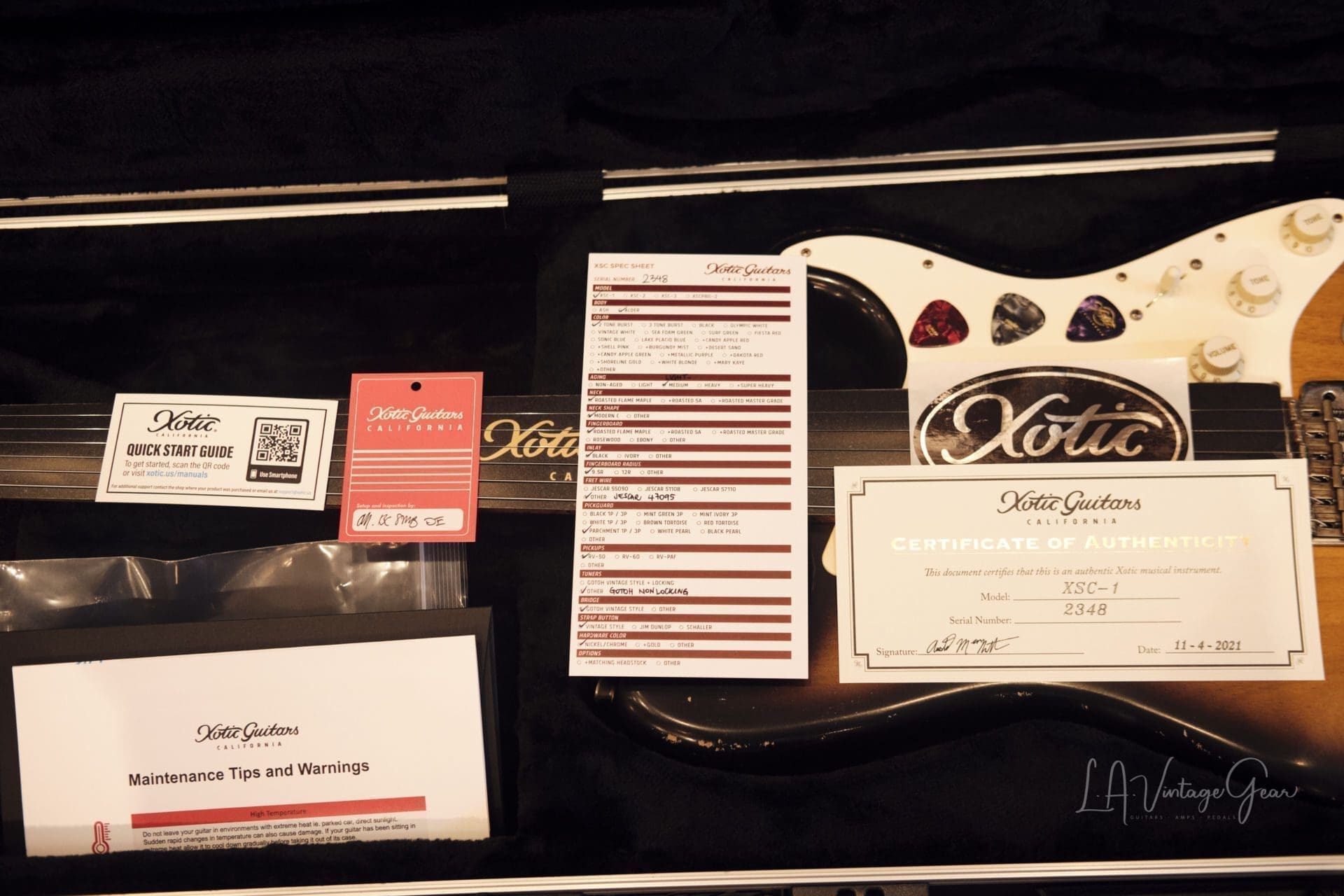 Xotic XSC1 S-Style Electric Guitar - 2T Sunburst Finish #2348 - Image 16