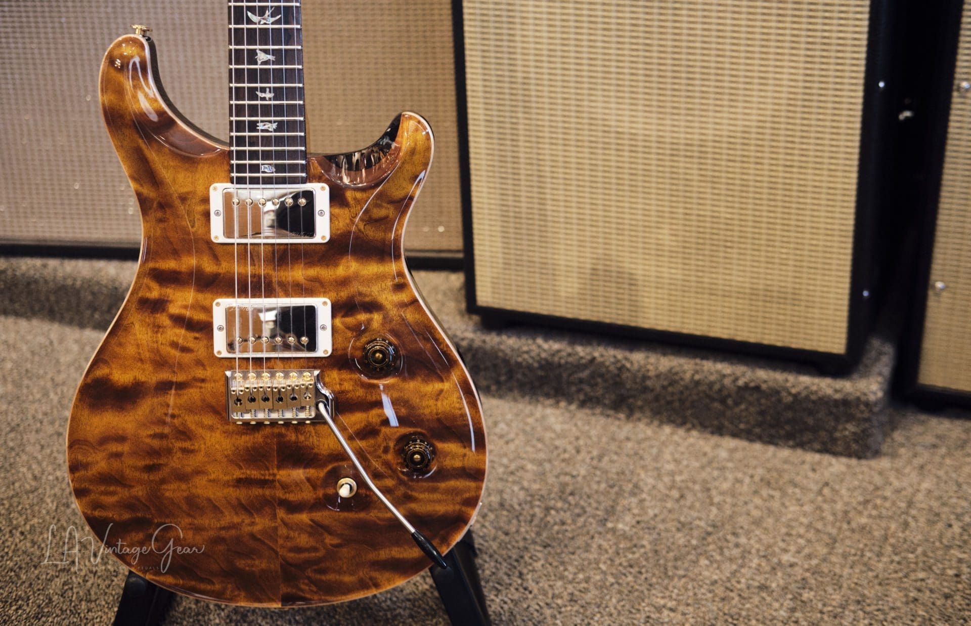 PRS Wood Library Custom 24 “Fatback” 10-Top (Yellow Tiger 2018) - MINT CONDITION!! - Image 2
