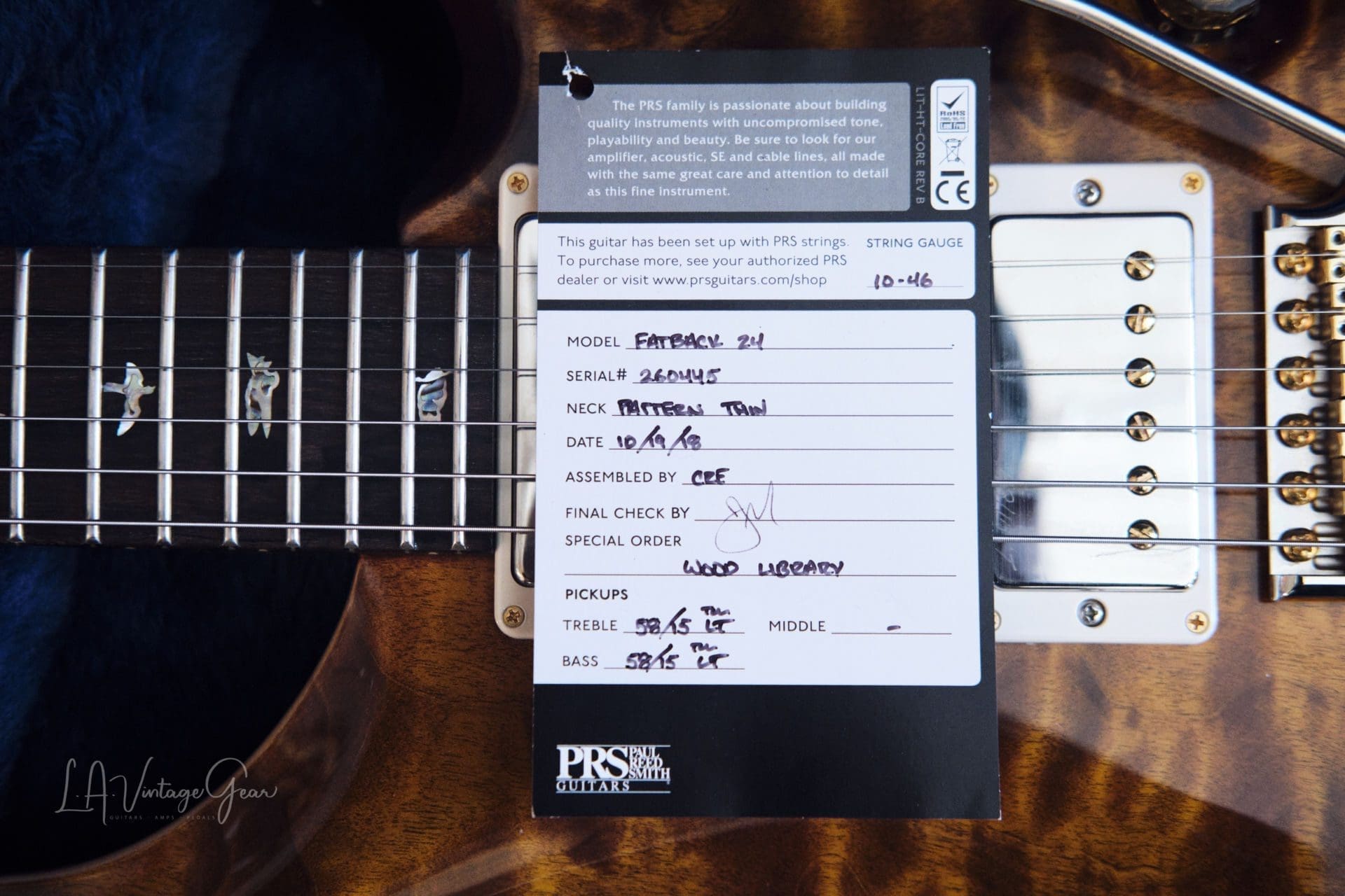PRS Wood Library Custom 24 “Fatback” 10-Top (Yellow Tiger 2018) - MINT CONDITION!! - Image 21