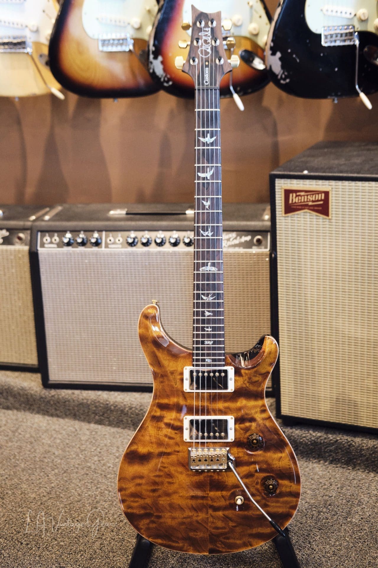 PRS Wood Library Custom 24 “Fatback” 10-Top (Yellow Tiger 2018) - MINT CONDITION!!