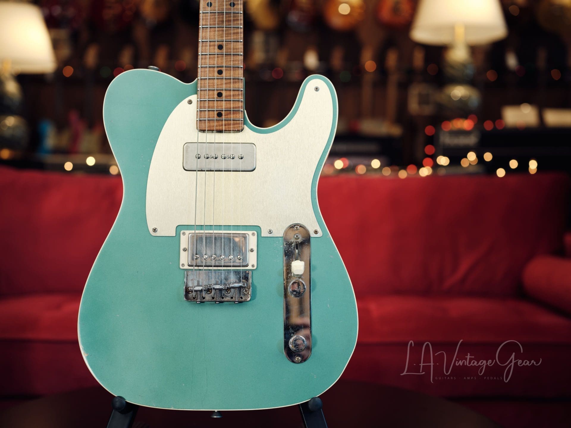 Mario Martin Model T Beast- Double Bound Electric Guitar - Sherwood Green Finish & Paulownia Body! Light Relic! - Image 3