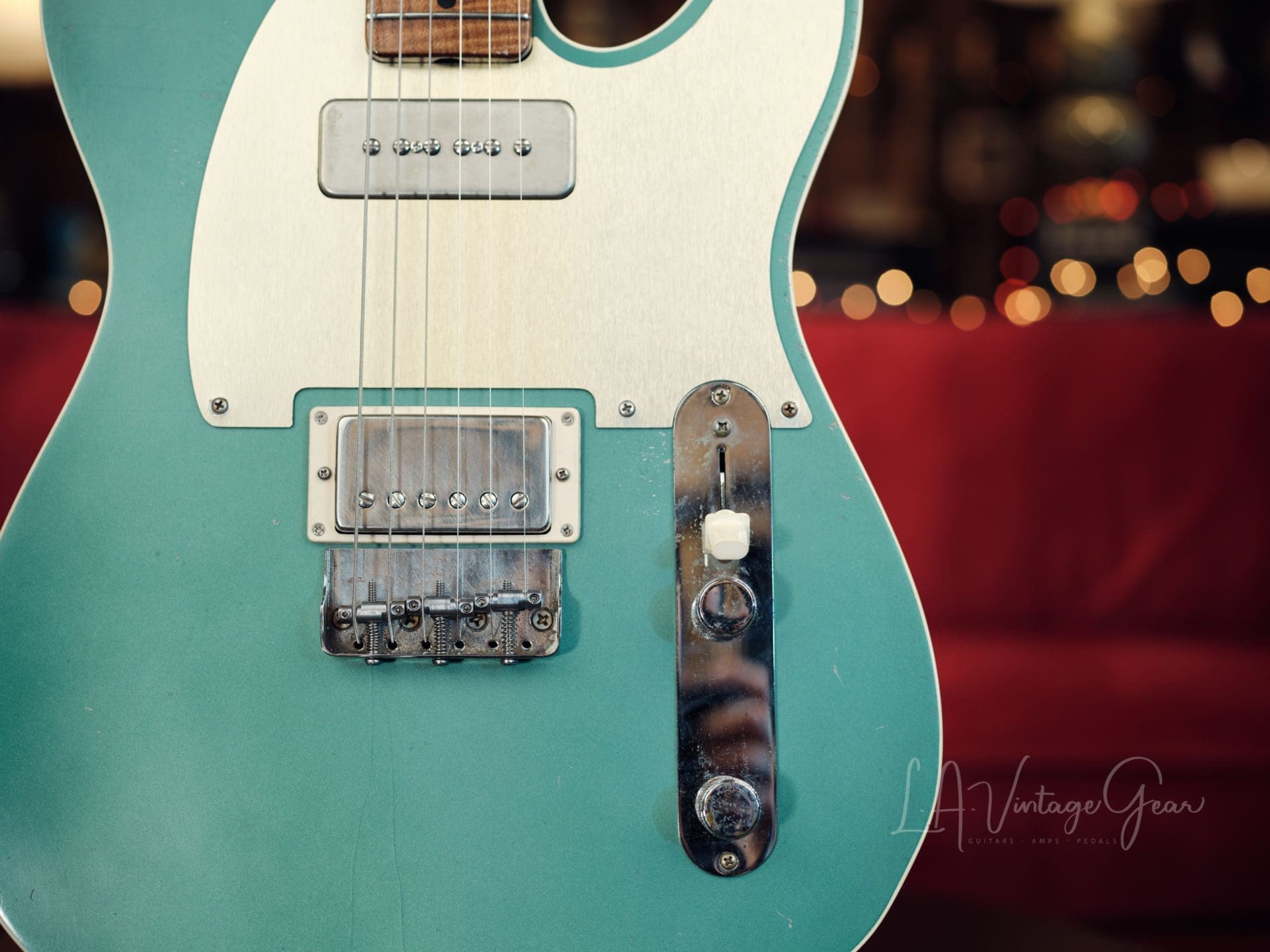 Mario Martin Model T Beast- Double Bound Electric Guitar - Sherwood Green Finish & Paulownia Body! Light Relic! - Image 4