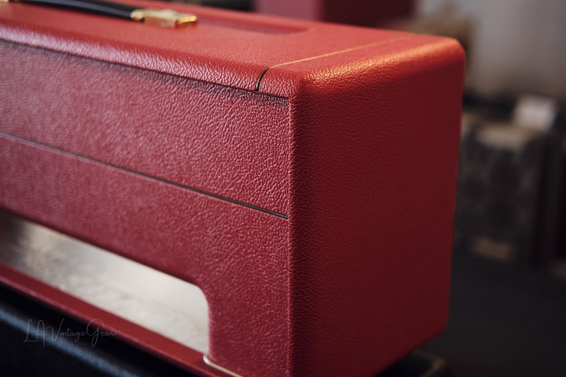 L.A. Vintage Gear Marshall Style Headshell - Red Tolex with Gold Piping- Brand New! - Image 5