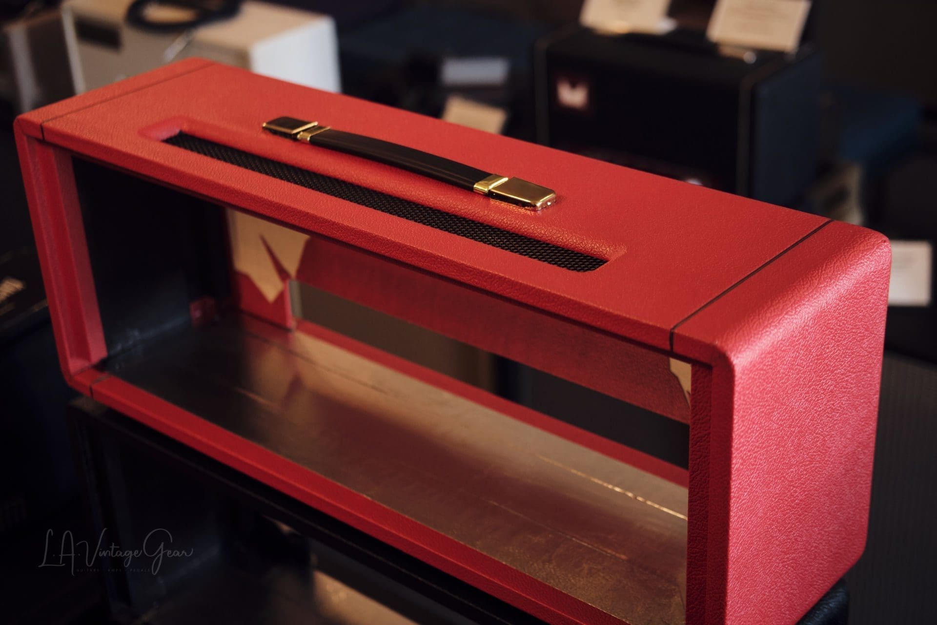 L.A. Vintage Gear Marshall Style Headshell - Red Tolex with Gold Piping- Brand New! - Image 7