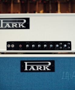 Park PMV50 Head & 2x12 Cab in White Tolex with Blue Grill Cloth - Image 2